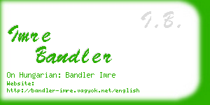 imre bandler business card